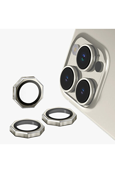 CaseHub iPhone 14 Pro / 14 Pro Max Safir Kamera Koruyucu Premium Sekizgen Tasarım Takma ve Çıkarma Aparatlı