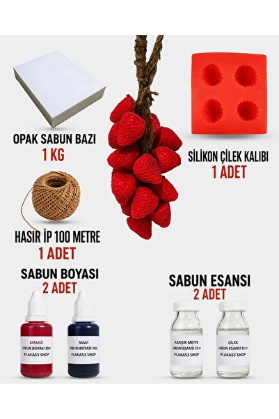 Plaka53 Shop Salkım Çilek Sabun Yapım Seti