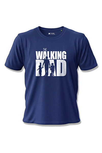 North Whiskers تي شيرت "The Walking Dad" مطبوع عليه 100% قطن باللون الأزرق ال...