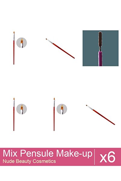 Makeup Set Mix 6 products Makeup Brushes: Oranjollie Ombre Gel Brush, Manicur...