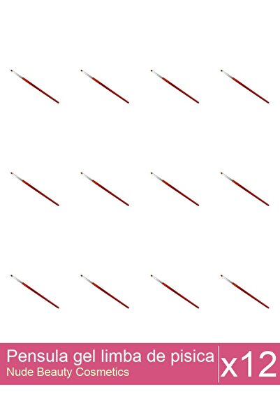 Makeup Set of 12x Cat's Tongue Gel Brush - No.2