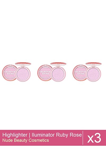 Makeup 3x Highlighter Set | Ruby Rose Highlighter - Celestial Shine 01