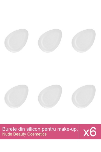 Makeup Set of 6 silicone makeup sponges, Sheer