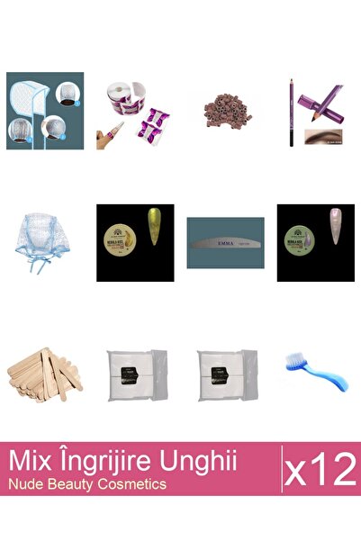 Makeup Set Mix 12 produse Ingrijire Unghii: Rezerve Smirghel, Set 20 Buc - ab...