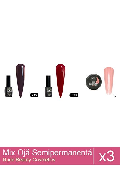 Makeup Set Mix 3 produse Nail Oja: Oja semipermanenta BLACK ELITE, Global Fas...