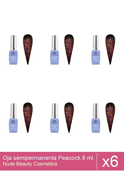 Makeup Set 6x Oja semipermanenta Peacock 8 ml, 06