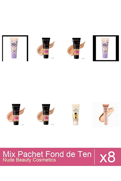 Makeup Set Mix 8 produse Fond De Ten: Eveline Better the Perfet, 01, ( ivory)...