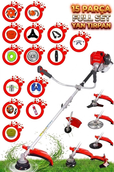 stanrayf Alman 20HP 15 Parça Ultra Güçlendirilmiş Benzinli Motorlu Yan Tip Tı...