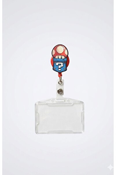 neptünstore Cute Mushroom Yoyo Name Badge Holder