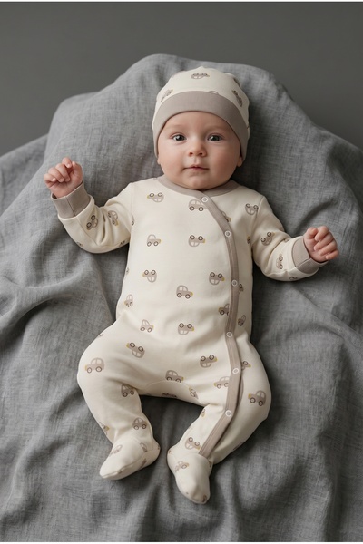 hobbe baby Safari Dreams Premium Edition: %100 Pamuk Bebek Tulumu - Nefes Ala...