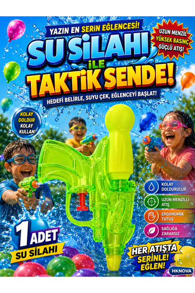 hknova Nostajik Su Tabancası Küçük Boy Su Silahı 1 Adet