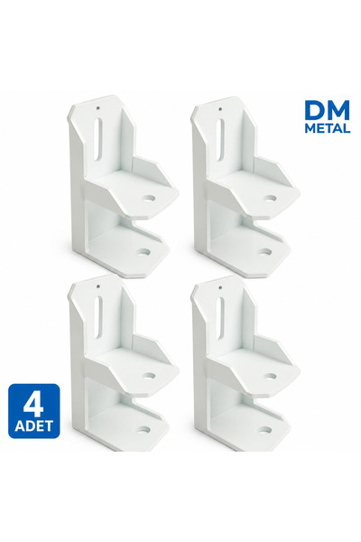 DM METAL Beyaz Mafsallı Tente Sabitleme Aparatı Seti, Dayanıklı ve Kolay Kull...
