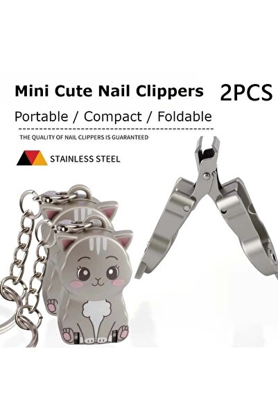 Choice1 2pcs 1Pcs Stainless Steel Nail Clippers Exquisite Cute Kitten Shape K...