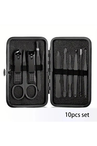 Choice SET138-10 7-18 Piece Set of Black Stainless Steel Nail Clippers Comple...