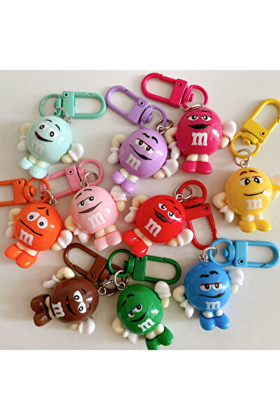 Choice MINISO 10PCS 10PCS Cute M Bean Character Keychain Colorful Chocolate C...