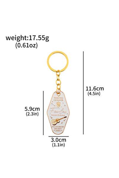 Choice1 K00965-01 Let Go And Love Metal Keychain Taylor Swift Motel Album Cha...