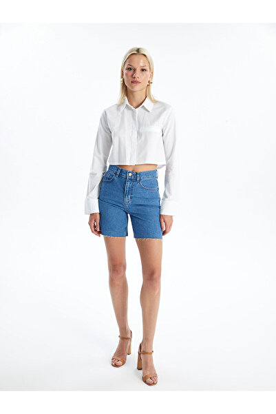 LC Waikiki شورت جينز نسائي من NEVAVM Farkily Bermuda Fit