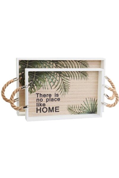 Goliat Set de 2 tăvi de servire, Design modern, Multicolor, 48x30x5cm, 39.5x2...