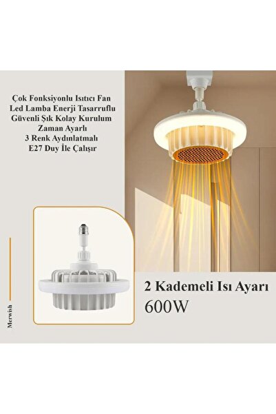 Gead ISITICI FANLI LED AMPUL GLI-600 BEYAZ