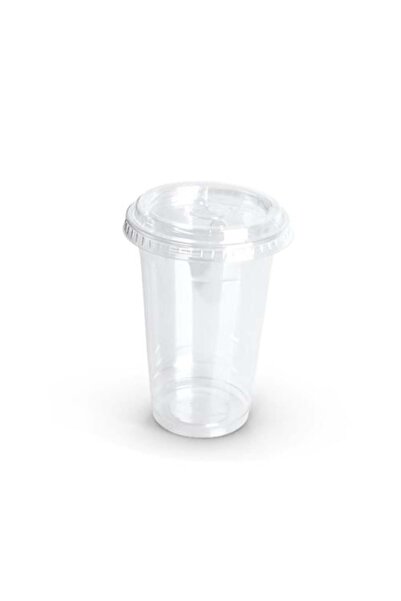 ARNON Transparent Juice Cups 16 oz with Flat Lid