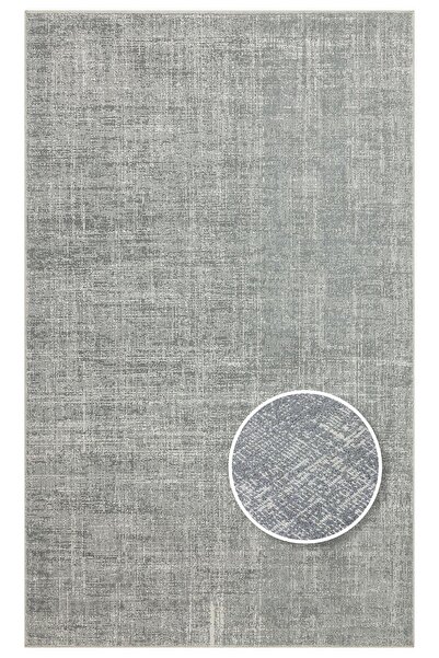 halinet Halı.Net Anthracite Modern Washable Non-Slip Living Room Carpet Eco-K...