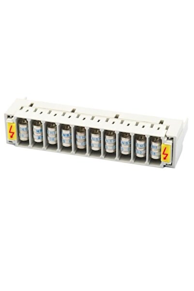 LanKATT equipped module with 10 gas discharge protectors for 10-pair LSA/Kron...