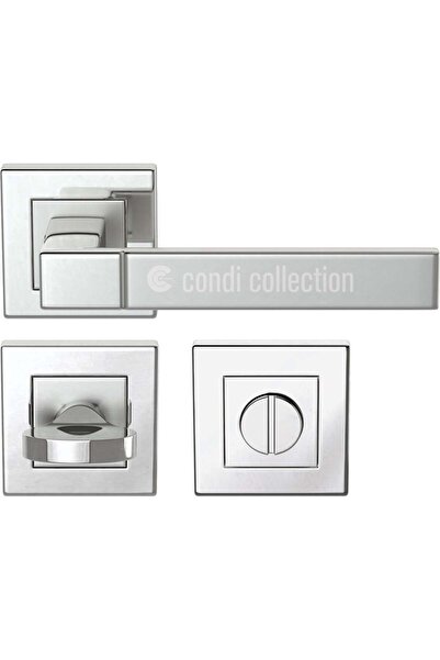 Condi Collection 1503K مقبض باب من الفولاذ المقاوم للصدأ مطلي بالكروم الساتان