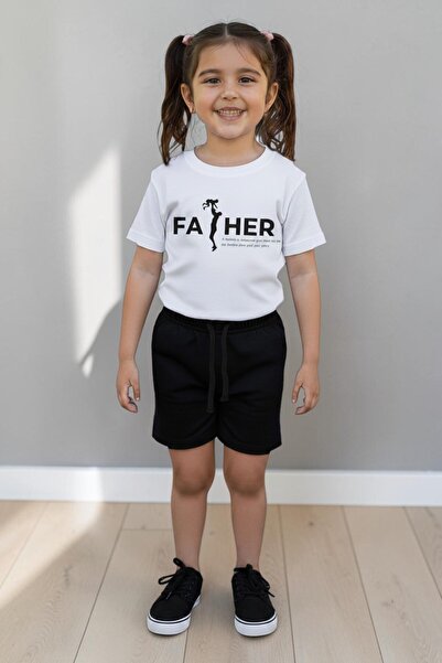 Trendy Merry Store Set de 2 piese de vară cu imprimeu text Father