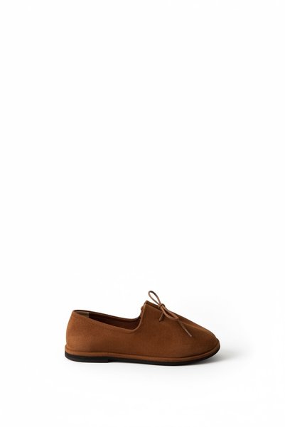 SHOEBELLAS Pearla Tan Lace Detailed Women's Ballerinas