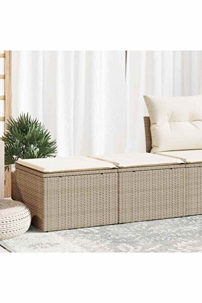 vidaxl Set canapele gradina cu perne 2 piese bej poliratan/lemn acacia