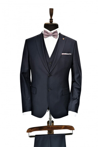 Pierre CARLOS Costum barbati cu vesta slim fit Noah