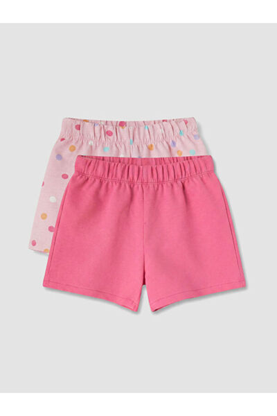 LC Waikiki Sparkling Choices from Shining Store Printed Girls' Shorts 2-Pack