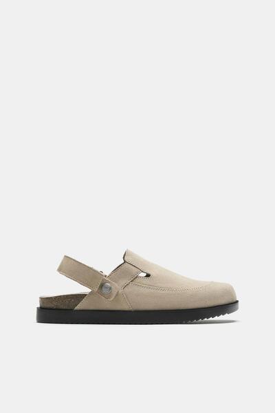 Pull & Bear STWD deri bantlı sabo terlik