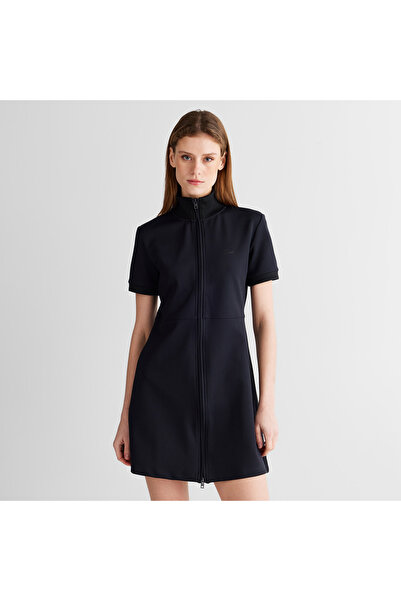 Gant Kadın Siyah Regular Fit Fermuarlı Elbise