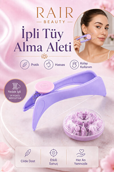 RAİR BEAUTY İpli Tüy Alma Aparatı(Yüz , Kaş, Bıyık, Yanak )Acısız Tüy Alma Aleti