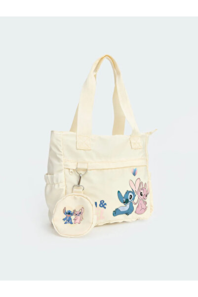 LC Waikiki Geantă de umăr pentru fete cu imprimeu Ecru Stitch și Angel
