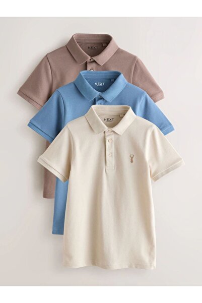 Next Baby Set de 3 tricouri din bumbac cu guler polo