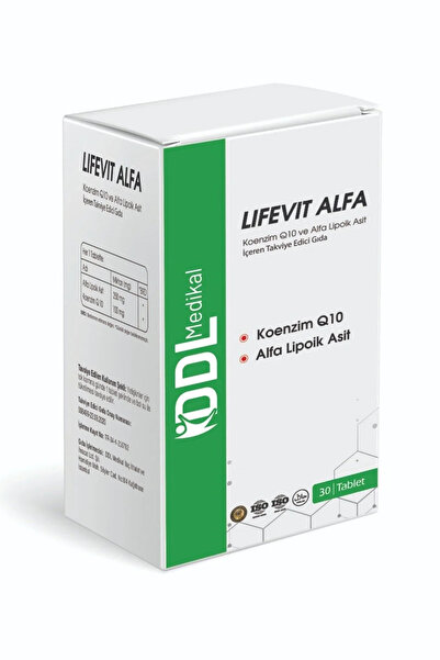Lifevit Alfa 30 Tablet - Alfa Lipoik Asit I Koenzim Q10 I 1 Şişe=30 Günlük Doz