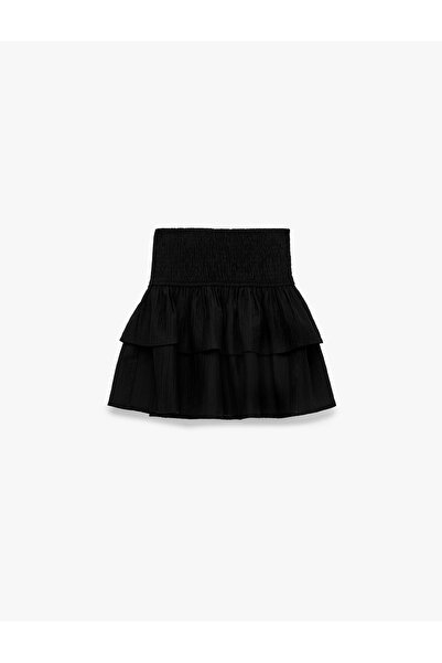 Koton Layered Gipeli Regular Waist Mini Skirt