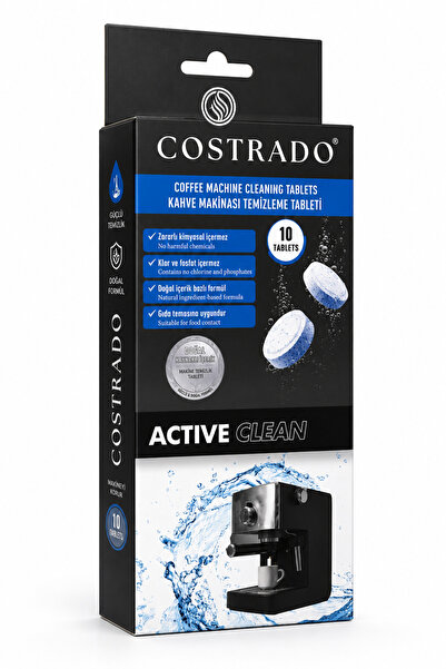 Active Clean Kahve Makinası Temizleme Tableti – 10 Tablet