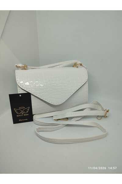 berismoda Geantă de damă din piele de crocodil cu model lucios 13x20 cm