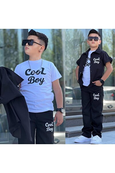 Lucky kidswear KUL MUŠKI SET OD 3 DELA SA VEZENOM KOŠULJOM