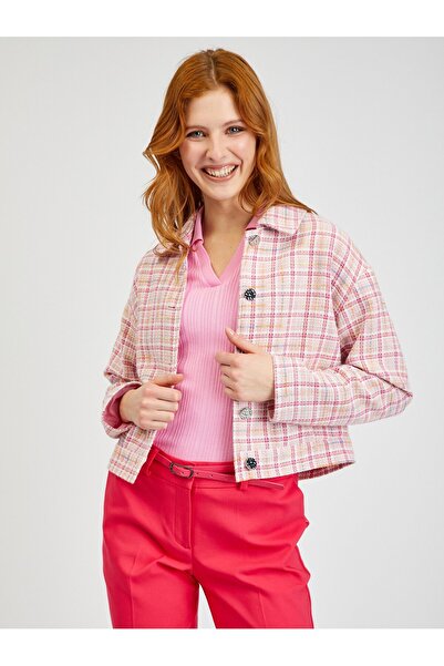 ORSAY Pink women's checked jacket