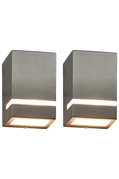 vidaxl Outdoor wall lights 2 pcs. silver 35 W rectangular