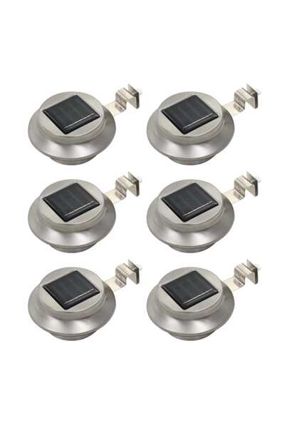 vidaxl Solar LED outdoor lights, 6 pcs., white, 12 cm, round