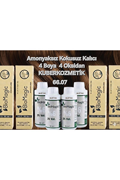 BIOMAGIC 66.07 Çikolata Kahve Organik İçerikli Amonyaksız Kalıcı Kokusuz Saç ...