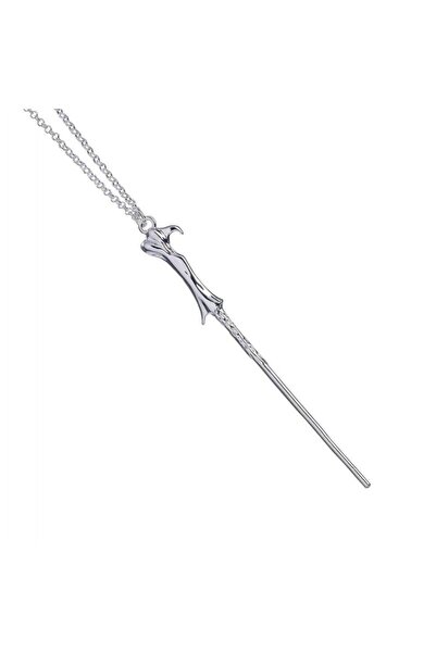 Harry Potter Lantisor Cu Pandantiv - Bagheta Lord Voldemort , Placat Cu Argint