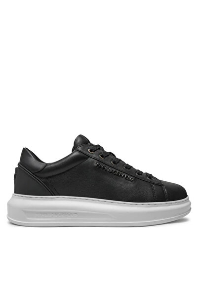 Karl Lagerfeld Ανδρικά Δερμάτινα NFT Kounter Sneakers Μαύρα KL52575N-000 BLACK