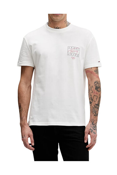 Tommy Hilfiger Ανδρικό T-shirt Λευκό Tommy Jeans DM0DM22319-YBL