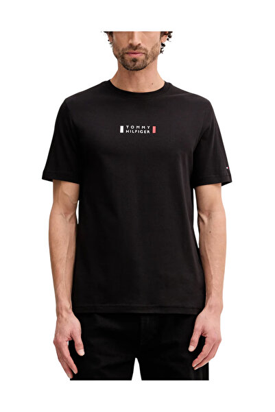 Tommy Hilfiger Ανδρικό T-shirt Μαύρο MW0MW41453-BDS